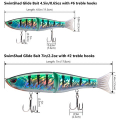 SwimShad Glide Baits Single-Jointed Hard Fishing Lure