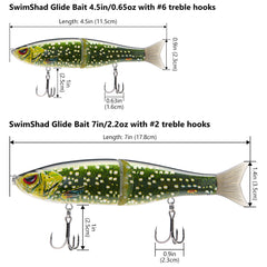 SwimShad Glide Baits Single-Jointed Hard Fishing Lure