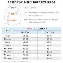 Men’s UPF 50+ Sun Long Sleeve Hooded Shirts FS03M - Bassdash