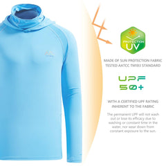 UVSAI Men Permanent UV Sun Hoodie Shirt with Mask