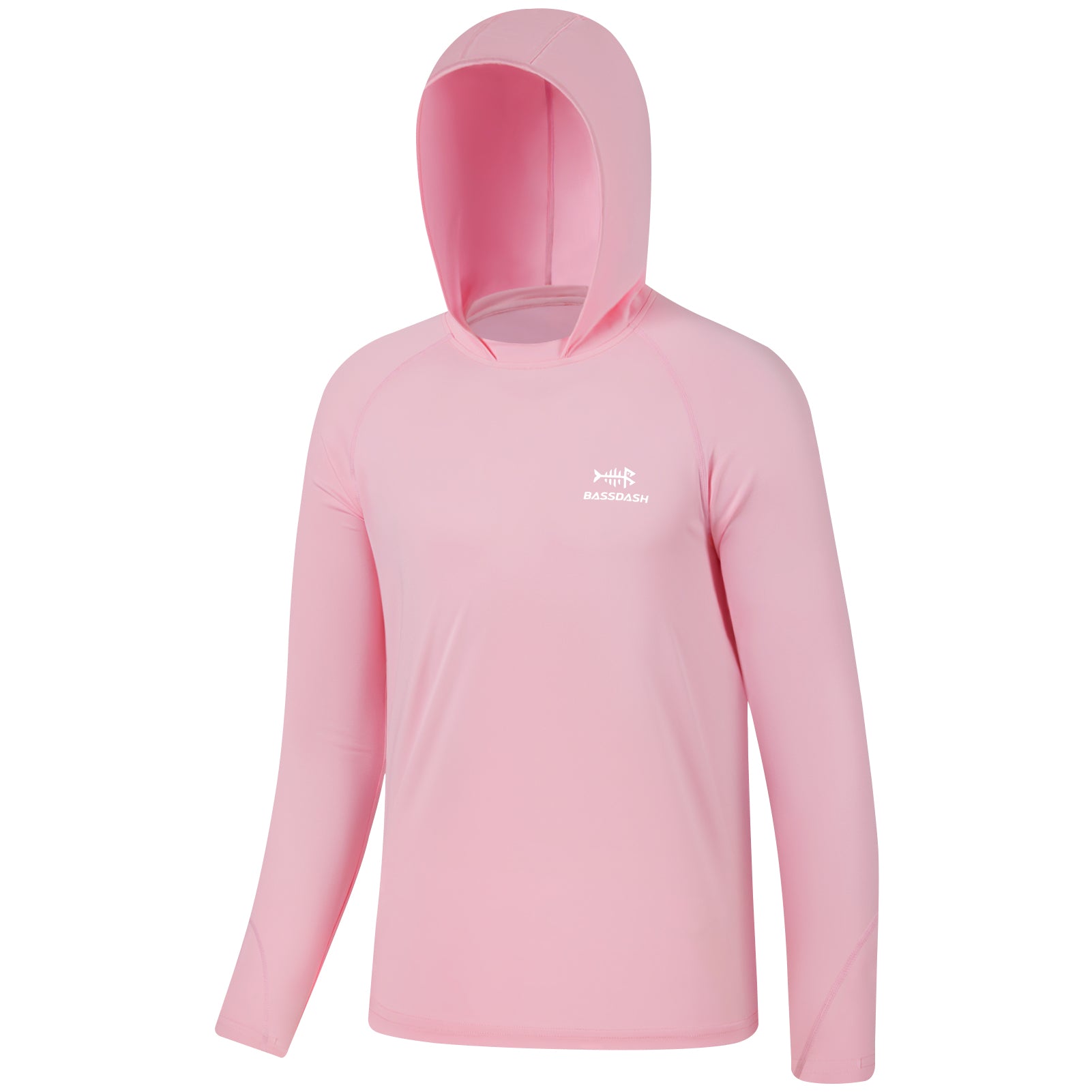 Youth UPF50+ Long Sleeve Fishing Hoodie Shirt FS03Y, Pink / Small