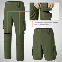 Men’s UPF 50+ Quick Dry Convertible Pants FP02M - Bassdash