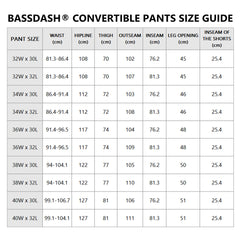 Men’s UPF 50+ Quick Dry Convertible Pants FP02M - Bassdash