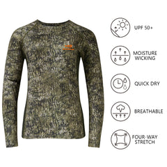 Women's Hunting Camo Long Sleeve UV Shirts FS13W - Bassdash