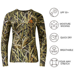 Women's Hunting Camo Long Sleeve UV Shirts FS13W - Bassdash