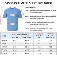 Men's UPF 50+ Short Sleeve T-Shirts FS27M - Bassdash