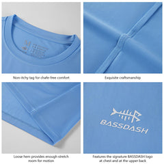 Men's UPF 50+ Short Sleeve T-Shirts FS27M - Bassdash