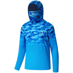 Youth UPF 50+ Hooded Sun Shirt with Mask - Bassdash