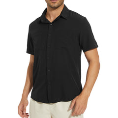 Men's UPF 50+ Short Sleeve Snap Button Down Shirts - Bassdash