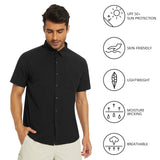 Men's UPF 50+ Short Sleeve Snap Button Down Shirts