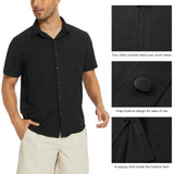 Men's UPF 50+ Short Sleeve Snap Button Down Shirts