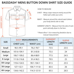 Men's UPF 50+ Short Sleeve Snap Button Down Shirts - Bassdash