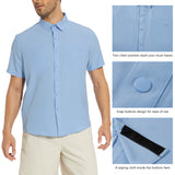 Men's UPF 50+ Short Sleeve Snap Button Down Shirts