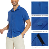 Men's UPF 50+ Short Sleeve Snap Button Down Shirts