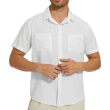 Men's UPF 50+ Short Sleeve Snap Button Down Shirts