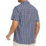 Men's UPF 50+ Plaid Short Sleeve Button Down Shirt