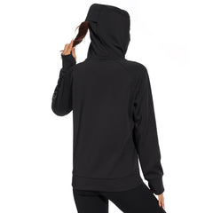 BASSDASH Women’s Fleece Hoodie with Neck Gaiter - Bassdash