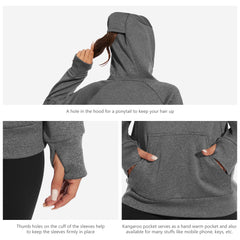 BASSDASH Women’s Fleece Hoodie with Neck Gaiter - Bassdash