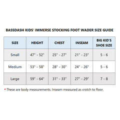 Kids IMMERSE Breathable Waders - Stocking Foot