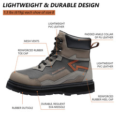 Men’s IMMERSE Wading Boots with Breathable Mesh and Rubber Sole