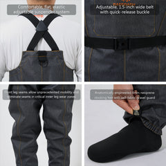 Men’s Denim Breathable Chest Wader Stocking Foot - Bassdash