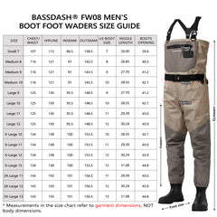 Men’s Breathable Chest Waders Boot Foot FW08