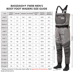 Men’s Breathable Chest Waders Boot Foot FW08