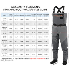 Men’s Flex Nylon Breathable Chest Wader Stocking Foot