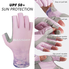 Women’s UPF 50+ Fingerless Fishing Gloves - Bassdash