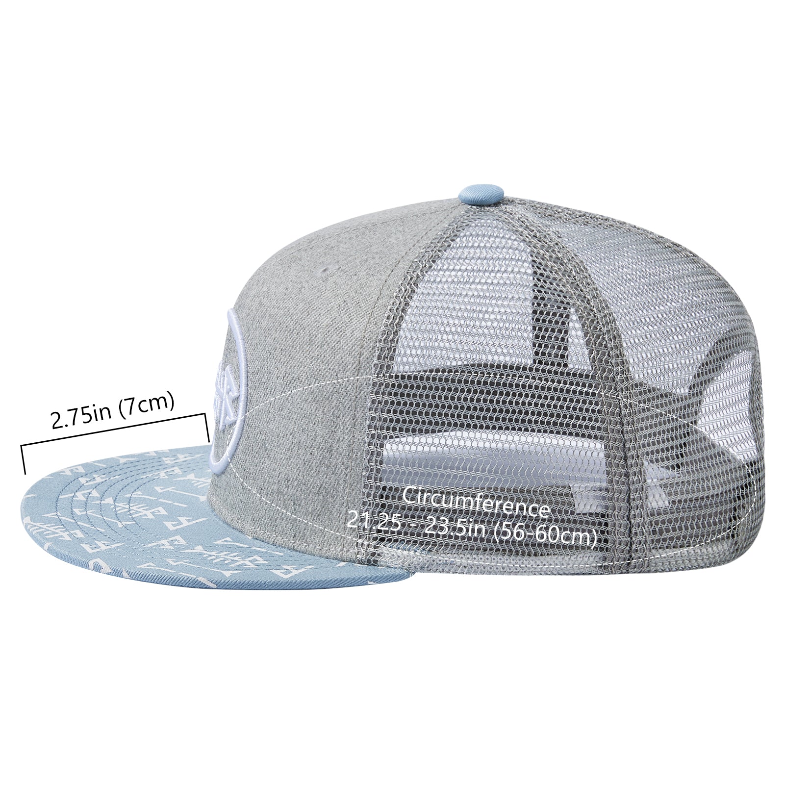 Unisex Flat Brim Trucker Cap - Bassdash