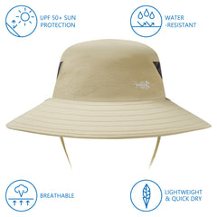 Unisex UPF 50+ Sun Hat with Face Cover & Neck Flap FH09 - Bassdash