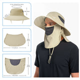 Unisex UPF 50+ Sun Hat with Face Cover & Neck Flap FH09