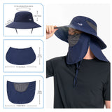 Unisex UPF 50+ Sun Hat with Face Cover & Neck Flap FH09