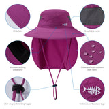 Unisex UPF 50+ Sun Hat with Face Cover & Neck Flap FH09