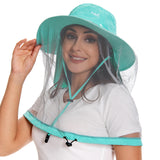 UPF 50+ Mosquito Sun Hat with Neck Flap