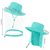 UPF 50+ Mosquito Sun Hat with Neck Flap