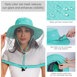 UPF 50+ Mosquito Sun Hat with Neck Flap