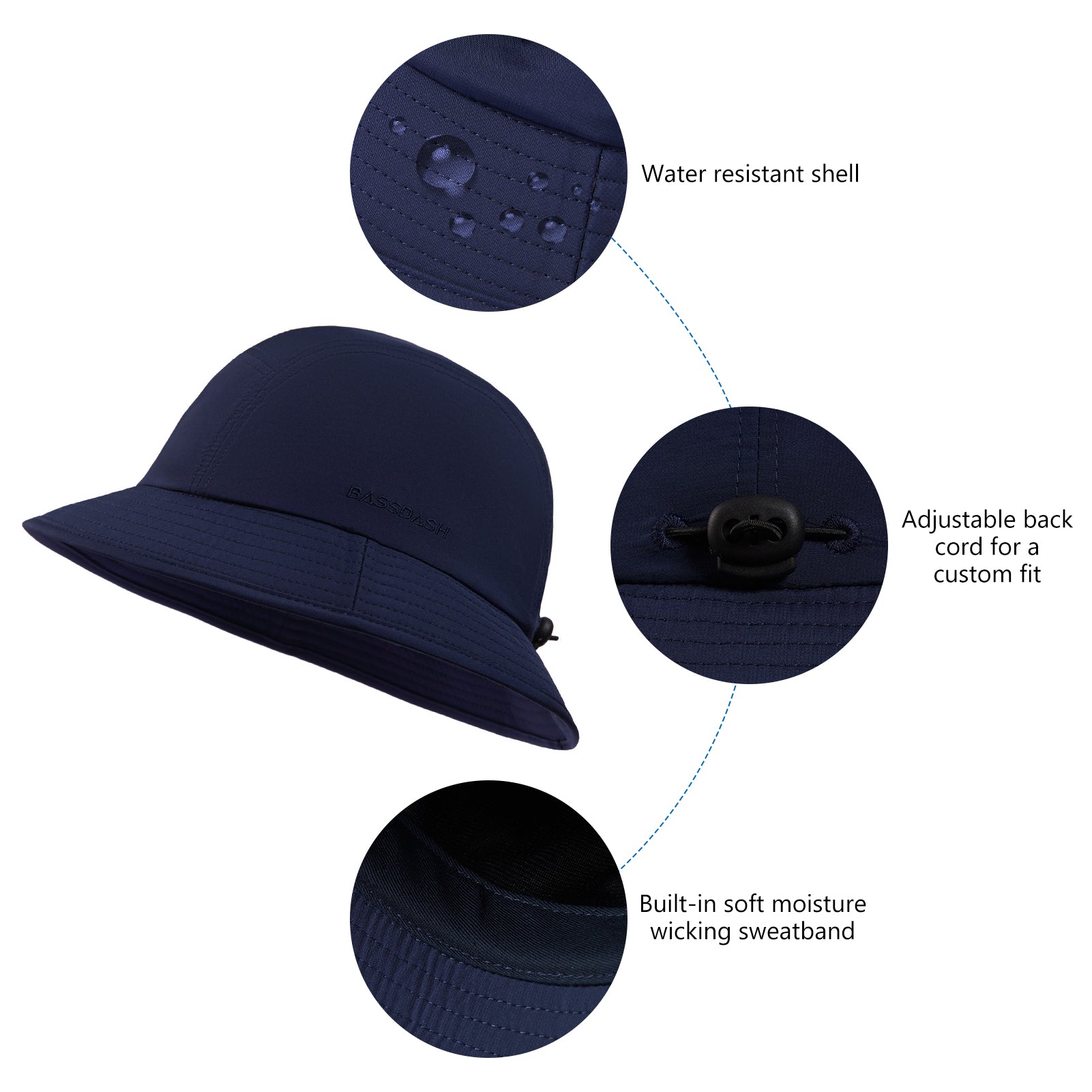 BASSDASH UPF50+ Fishing Bucket Hat for Men Women Lightweight Water  Resistant Packable Outdoor Summer Sun Hats FH13 - AliExpress