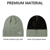 Fleece Lining Winter Knit Beanie