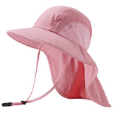 Kids' UPF 50+ Wide Brim Sun Hat with Neck Flap