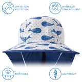 Kids' UPF 50+ Wide Brim Sun Hat with Neck Flap