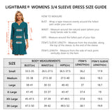 Lightbare Women's UPF 3/4 Sleeve Sun protection Dress LB04W