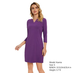 Lightbare Women's UPF50+ 3/4 Sleeve Dress LB04W - Bassdash