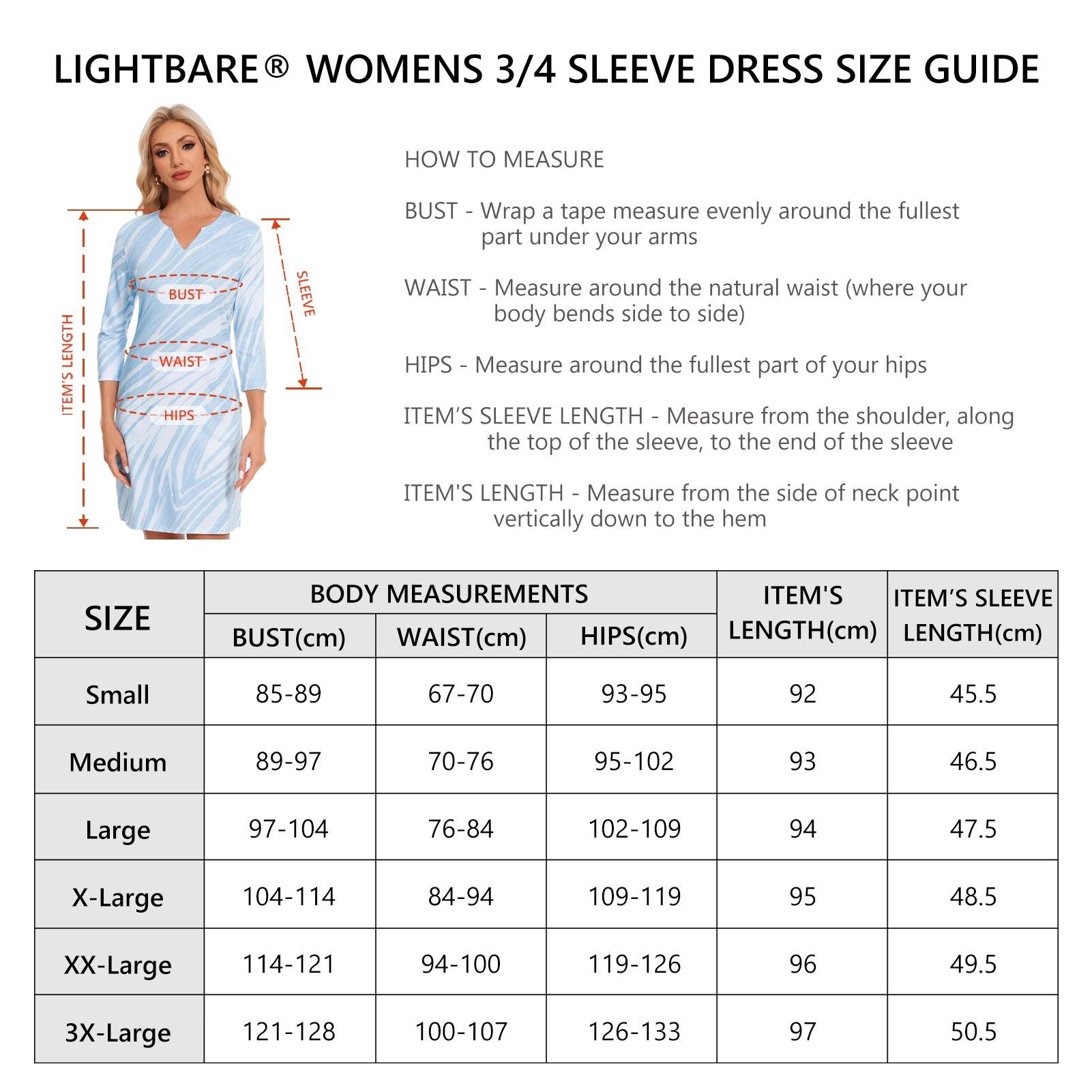 Lightbare Women's UPF 3/4 Sleeve Sun protection Dress LB04W - Bassdash