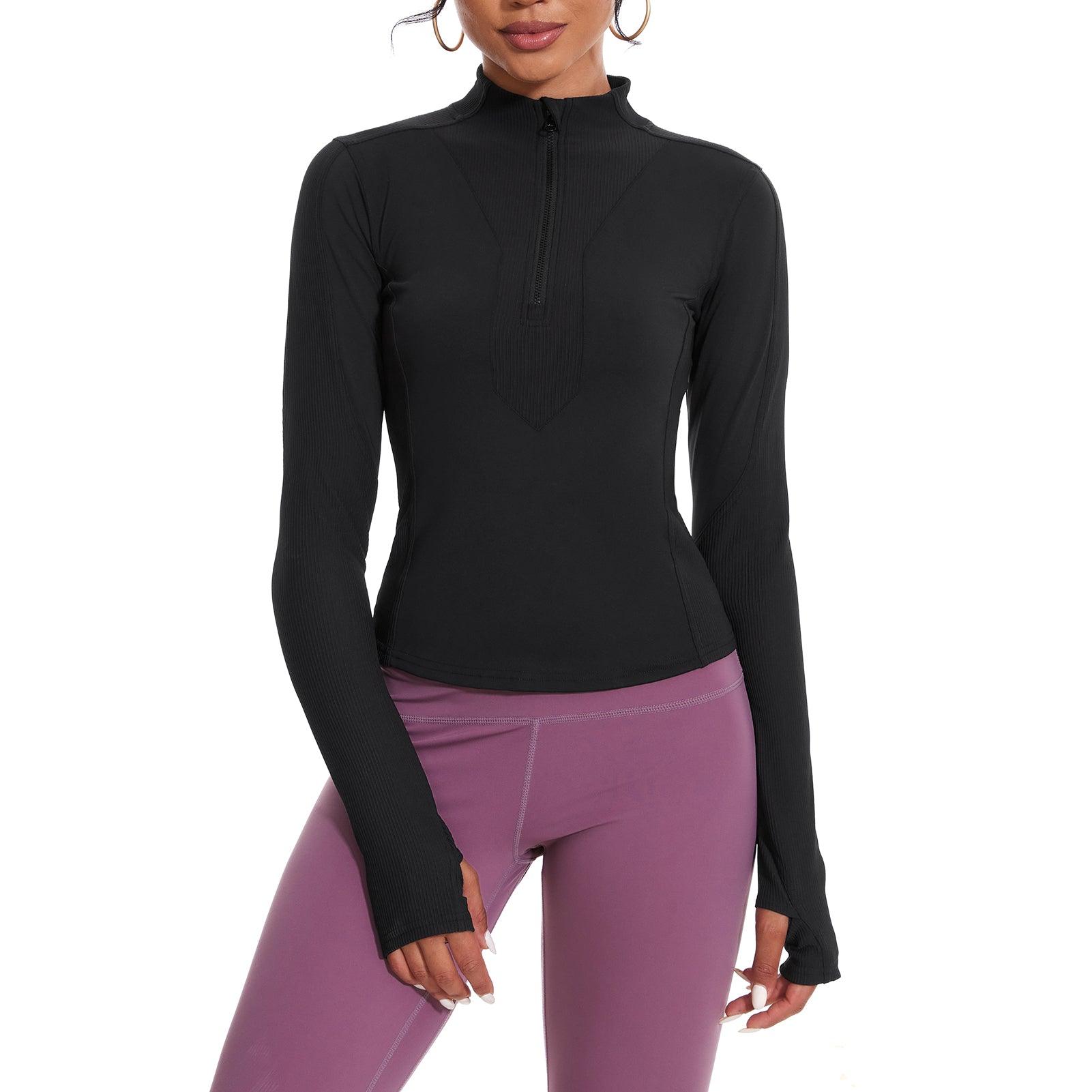 Women’s Half Zip Workout Tops LB19W - Bassdash