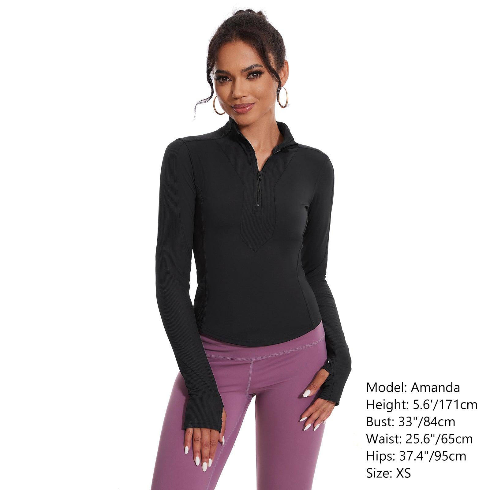 Women’s Half Zip Workout Tops LB19W - Bassdash