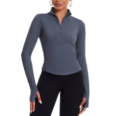 Women’s Half Zip Workout Tops LB19W - Bassdash