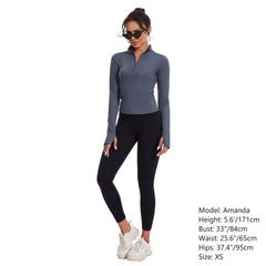 Women’s Half Zip Workout Tops LB19W - Bassdash