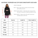 Women’s Oversized Half Zip Fleece Sweatshirts LB21W