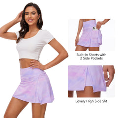 Women's Side Slit Tennis Skirts with Shorts LB17W - Bassdash